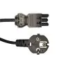 Noxion GST - Kompatibel Versorgungskabel Schwarz - Weiblich + Schuko Europlug - 2m - 3 pole 1,5mm2