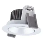 Ledvance LED-Spot Adjust Aluminium Silber 8W 680lm 36D - 930 Warmweiß | Ausschnitt 68mm - IP20 - Höchste Farbwiedergabe - Dimmbar