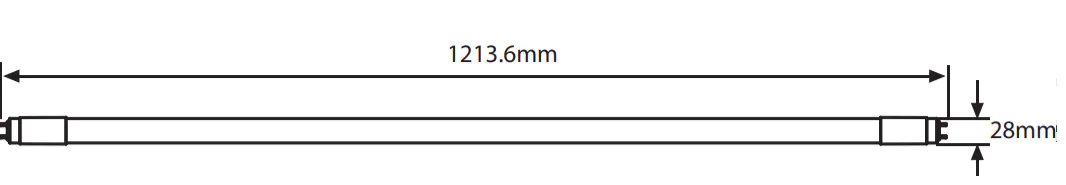 Skizze einer R&ouml;hre mit L&auml;ngenangabe
